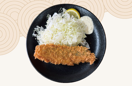 サーモンフライ定食