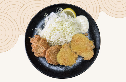 ホタテフライヒレかつ定食